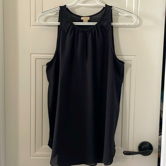 J. Crew Factory Black Sleeveless Blouse - Picture 1 of 5
